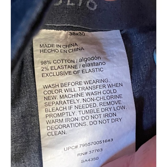 Perry Ellis portfolio mens cotton pants navy size 38x30 - Picture 2 of 4